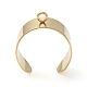 Ion Plating(IP) 304 Stainless Steel Open Cuff Finger Ring Components&nbsp;STAS-WH0029-40B-G-2