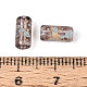 ピカソの透明ガラスのラッパビーズ  ココナッツブラウン  9x4.5mm  穴：1mm  約1500個/ポンド&nbsp;SEED-N010-02L-3