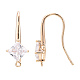 Brass Earring Hook&nbsp;ZIRC-Q019-002G-3