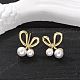 Brass Stud Earrings&nbsp;EJEW-F359-05G-4