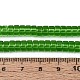 透明ガラスビーズ連売り  フラットラウンド  グリーン  6~6.5x3~3.5mm  穴：0.8~1mm  約112~120個/連  14.57~15.16''（37~38.5センチメートル）&nbsp;GLAA-N026-3x6mm-T09-4