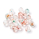 ガラスビーズ  ラウンド  レッドオレンジ  8mm  穴：1.4mm&nbsp;GLAA-C021-01K-1