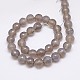 Natural Grey Agate Beads Strands&nbsp;G-G580-10mm-08-2