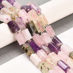 Natural Rose Quartz & Amethyst & Prehnite & Yellow Quartz Beads Strands&nbsp;G-G068-A22-01