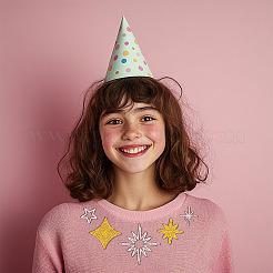ガラスホットフィックスラインストーン  アップリケの鉄  マスクと衣装のアクセサリー  洋服用  バッグ  パンツ  スター  297x210mm&nbsp;DIY-WH0303-784