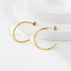 Classic 304 Stainless Steel C-shaped Stud Earrings&nbsp;OR5180