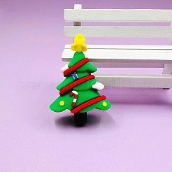 クリスマスPVCビッグペンダント  クリスマスツリー  59x40.5x23.5mm  穴：2mm&nbsp;KY-D018-01I