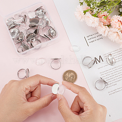 DIY Oval Blank Dome Ring Making Kit&nbsp;DIY-UN0050-25