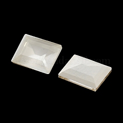 K9ガラスラインストーンカボション  ポイントバック＆バックメッキ  多面カット  長方形  クリスタル  10x8x4mm&nbsp;RGLA-M020-G02-002DE