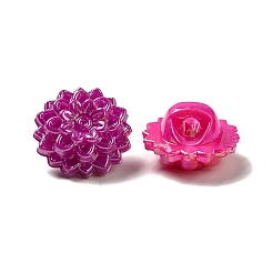 ABカラーアクリルの花の縫製シャンクボタン  ミックスカラー  直径16mm  厚さ10mm  穴：2.5mm  約625個/500g&nbsp;PCA280Y
