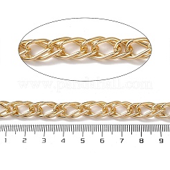 酸化アルミニウムロープチェーン  溶接されていない  スプールで  ゴールドカラー  16x9x1.5mm  約98.43フィート（30m）/ロール&nbsp;CHA-E003-11G