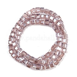 Electroplate Transparent Glass Beads Strands&nbsp;EGLA-B011-07A-PL02