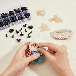 Resin Doll Craft Eyes and Noses with Washers&nbsp;DIY-WH0209-04