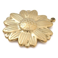 304ステンレスペンダント  14KGP本金メッキ  花  26.5x22.5x3mm  穴：1.5mm&nbsp;STAS-M084-07G-05