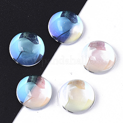 クリアガラスカボション  ABカラーメッキ  半円/ドーム  クリアAB  10x5mm&nbsp;EGLA-N004-03A-01