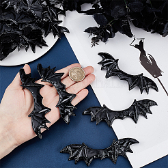 40個のイミテーションレザー悪魔の翼の装飾アクセサリー  DIYヘアアクセサリー用  ハロウィーンをテーマにした服  ブラック  38x125mm&nbsp;DIY-GF0008-82B