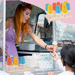 Wooden Ice Cream Stand&nbsp;AJEW-WH0596-040