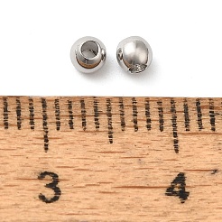 真鍮ビーズ  カドミウムフリー＆ニッケルフリー＆鉛フリー  ラウンド  プラチナ  3mm  穴：1.2mm&nbsp;KK-Z062-01P-03