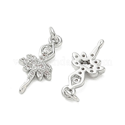 SHEGRACE Brass Micro Pave Cubic Zirconia Pendants&nbsp;XGRQ3D293-486P