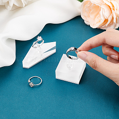 2 Sets 2 Styles Triangle & Square Acrylic Finger Ring Display Stands&nbsp;RDIS-GA0001-03