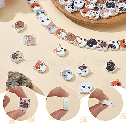 100Pcs 10 Styles Wood Beads&nbsp;WOOD-WR0001-11