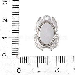 304ステンレススチールペンダントカボションセッティング  ステンレス鋼色  オーバル  20x14x2mm  穴：1.8mm&nbsp;STAS-D264-08C-P