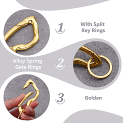 2Pcs Alloy Spring Gate Rings&nbsp;FIND-UN0010-11G