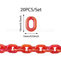 20Pcs Transparent Acrylic Quick Link Connectors&nbsp;OACR-TADJ0001-03C
