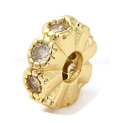 Rack Plating Brass Micro Pave Cubic Zirconia Beads&nbsp;KK-M248-12G
