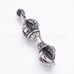 304 Stainless Steel Buddhist Pendants&nbsp;STAS-P172-07AS