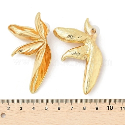 合金スタンドピアス  花  ゴールドカラー  64.5x34.5mm&nbsp;LS-EJEW-D300-02G-05