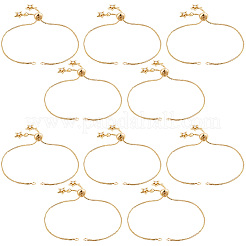 10Pcs 1MM Brass Box Chain Slider Bracelet Making&nbsp;MAK-BBC0001-35