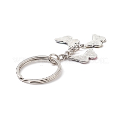3Pcs Colorful Butterfly Alloy Enamel Pendant Keychain&nbsp;KEYC-JKC00388