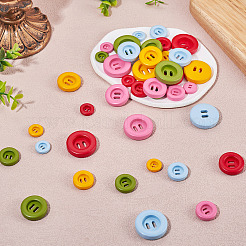 40Pcs 20 Styles Resin Buttons&nbsp;BUTT-TA0001-51