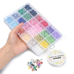 DIY Evil Eye Necklace Bracelet Making Kit&nbsp;DIY-YW0006-14