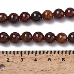 天然アフリカ産オレンジガーネットビーズ連売り  ラウンド  8~8.5mm  穴：0.8mm  約45~47個/連  15.08''~15.35''（38.3~39センチメートル）&nbsp;G-K365-F01-8mm