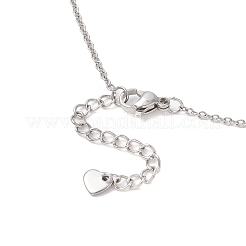 Chakra Gemstone Chip Beaded Pendant 304 Stainless Steel Cable Chain Necklaces&nbsp;NJEW-JN05501