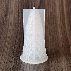 クリスマス DIY キャンドル作り  レジン型  UVレジン用  エポキシ樹脂工芸品作り  ホワイト  クリスマスツリー  96x62x53mm&nbsp;AJEW-U017-07D