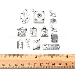 36Pcs 12 Style Tibetan Style Alloy Pendants for Teachers' Day&nbsp;TIBE-FS0003-28