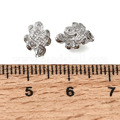 真鍮カフイヤリング  中国結び  プラチナ  9x5.5x6.5mm&nbsp;KK-N290-30P