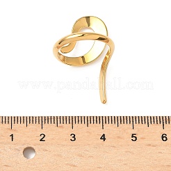女性用304ステンレススチールオープンカフリング  ヘビ  ゴールドカラー  31.5mm  usサイズ7 1/4(17.5mm)&nbsp;RJEW-Z103-01G-01
