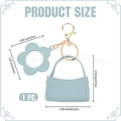 1Pc Portable Imitation Leather Bag Keychain&nbsp;AJEW-CL0001-64B