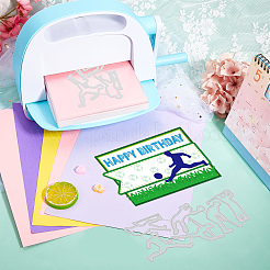 3個3スタイル炭素鋼カッティングダイステンシル  DIYスクラップブッキング用  フォトアルバム  装飾的なエンボス紙カード  ステンレス鋼色  マットなスタイル  スポーツをテーマにした模様  5.8~7.2x11.6~15.2x0.08cm  1個/スタイル&nbsp;DIY-WH0309-570