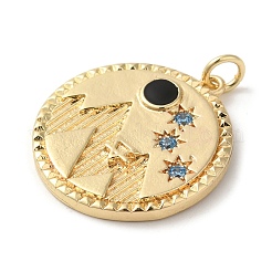 Rack Plating Brass Micro Pave Cubic Zirconia Enamel Pendants&nbsp;KK-A190-05G