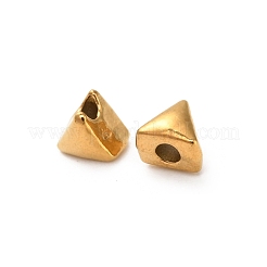 304ステンレススチールビーズ  三角形  イオンプレーティング（ip）  18KGP本金メッキ  4x4x3.5mm  穴：1~1.2mm&nbsp;STAS-D204-08G