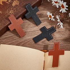 4Pcs 2 Colors Leather Bookmarks&nbsp;AJEW-CP0003-82A