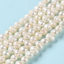 Natural Cultured Freshwater Pearl Beads Strands&nbsp;PEAR-E018-54