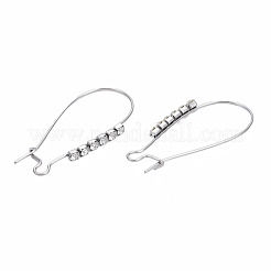 304 Stainless Steel Hoop Earrings Findings Kidney Ear Wires&nbsp;STAS-N092-138A-01