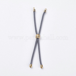 Nylon Twisted Cord Bracelet Making&nbsp;X-MAK-F018-07G-RS