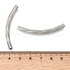 304ステンレスチューブビーズ  ステンレス鋼色  47x4x4mm  穴：2x2mm&nbsp;STAS-D391-07P